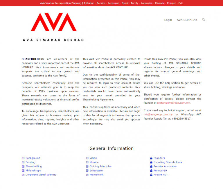 Read more about the article AVA Shareholding Portal is Live